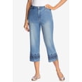 thumbnail image 6 of Woman Within Plus Size Stretch Denim Five-Pocket Capri Jeans, 6 of 6