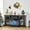 Black, variant on PLAUIN 59" Farmhouse TV Stand with 3-Sided Glass Electric Fireplace, Console Table for TVs up to 65", Black