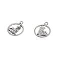 thumbnail image 3 of 50 Piezas de Plata Tibetana Hueca Redonda Gato Etiquetas s Colgantes para Joyería Artesanal Ajuste Collar Gargantilla Llaver Soledad Joyería que hace encantos, 3 of 8