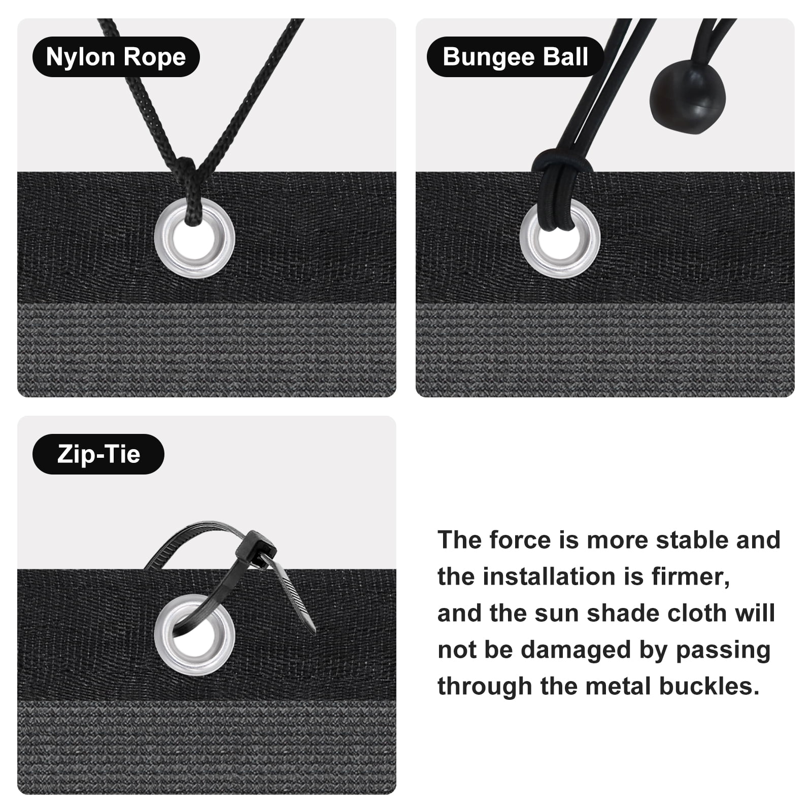 Jane Stone 12'X16' Rectangular 200 GSM UV Protected 100% HDPE Shade Cloth with Grommets,90% UV Block Outdoor Canopy Screen,Dark Gray