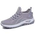 thumbnail image 2 of Domuza Orthopedic Shoes for Women Arch Support Slip on Non Slip Tennis Shoes Wide Mesh Stretch Walking Shoes Soft 2026 New Orthopedic Shoes Gray 8.5（EU-41）, 2 of 3