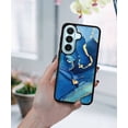 thumbnail image 5 of WIRESTER Shockproof Soft Rubber Cover Case for Samsung Galaxy S26 6.3" 2026, Marble Gold And Blue, 5 of 5