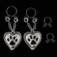 thumbnail image 2 of kusrkot 4x2 Pairs Love Heart Paw Fake Nipple Metal Non Pierced Clip On Adjustable, 2 of 9