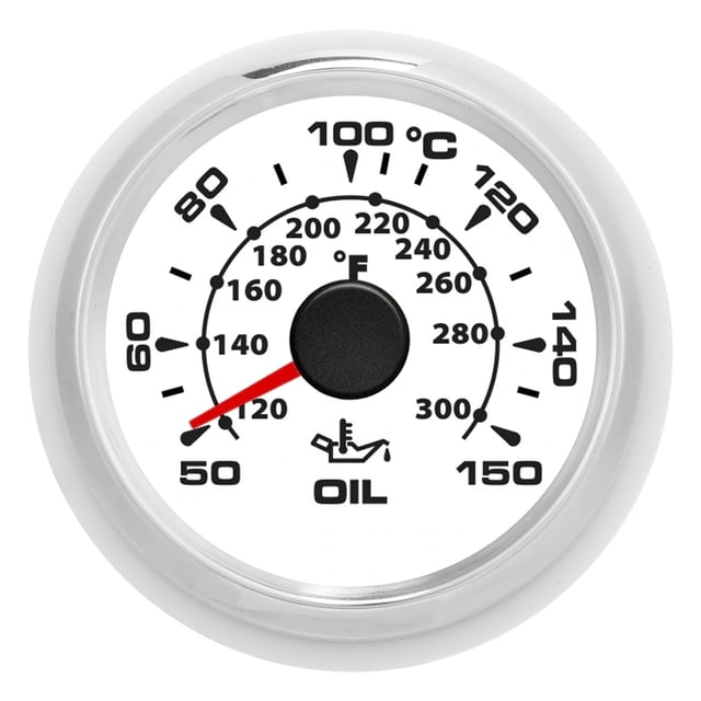 Oil Temp Gauge, 2In Ultra Wide Working Voltage Low Power Consumption Oil Temperature Gauge For Vehicle Modification For Ships Construction Machinery