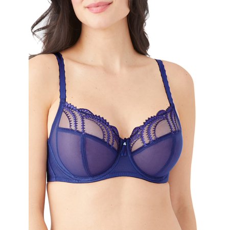 Wacoal Women's Plus Size Evocative Edge Full Figure Underwire Bra, Medieval Blue, 34D | Walmart