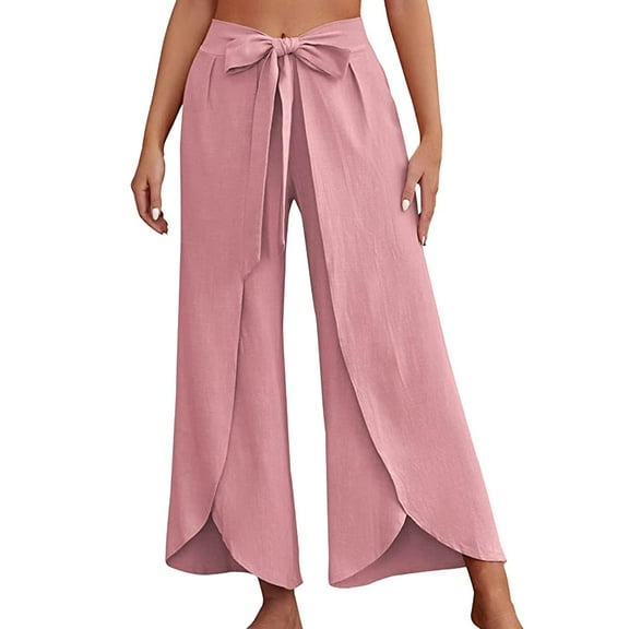 WENWU Pants for Women Pants for Women Casual Pink Pants Lounge Pants Women Trousers High Waisted Women Summer Pants