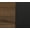 Black and Walnut, variant on Nexera Tonik 72 in TV Stand, White
