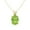 Green, variant on 1/2 Carat Oval Shape Sapphire Necklace In Sterling Silver, 18 Inches For Women