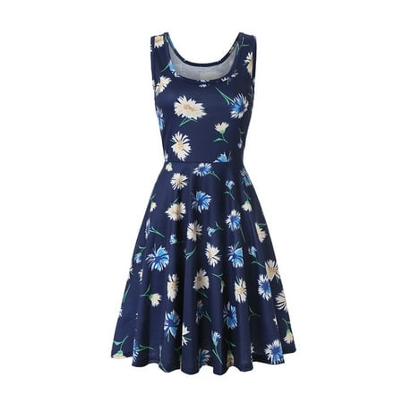 

Red Dresses for Women Prom Dress Trendy Womens Sleeveless Printed V-Neck A-Line Skinny Tank Dress Long Dress Savings Clearance Sundresses for Women Mother of The Bride Dresses for Wedding