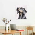 thumbnail image 2 of JRXY  Black Labrador Dog Pet Animal Watercolor Painting Canvas Wall Art, Multi-Color 12x16 in, 2 of 4