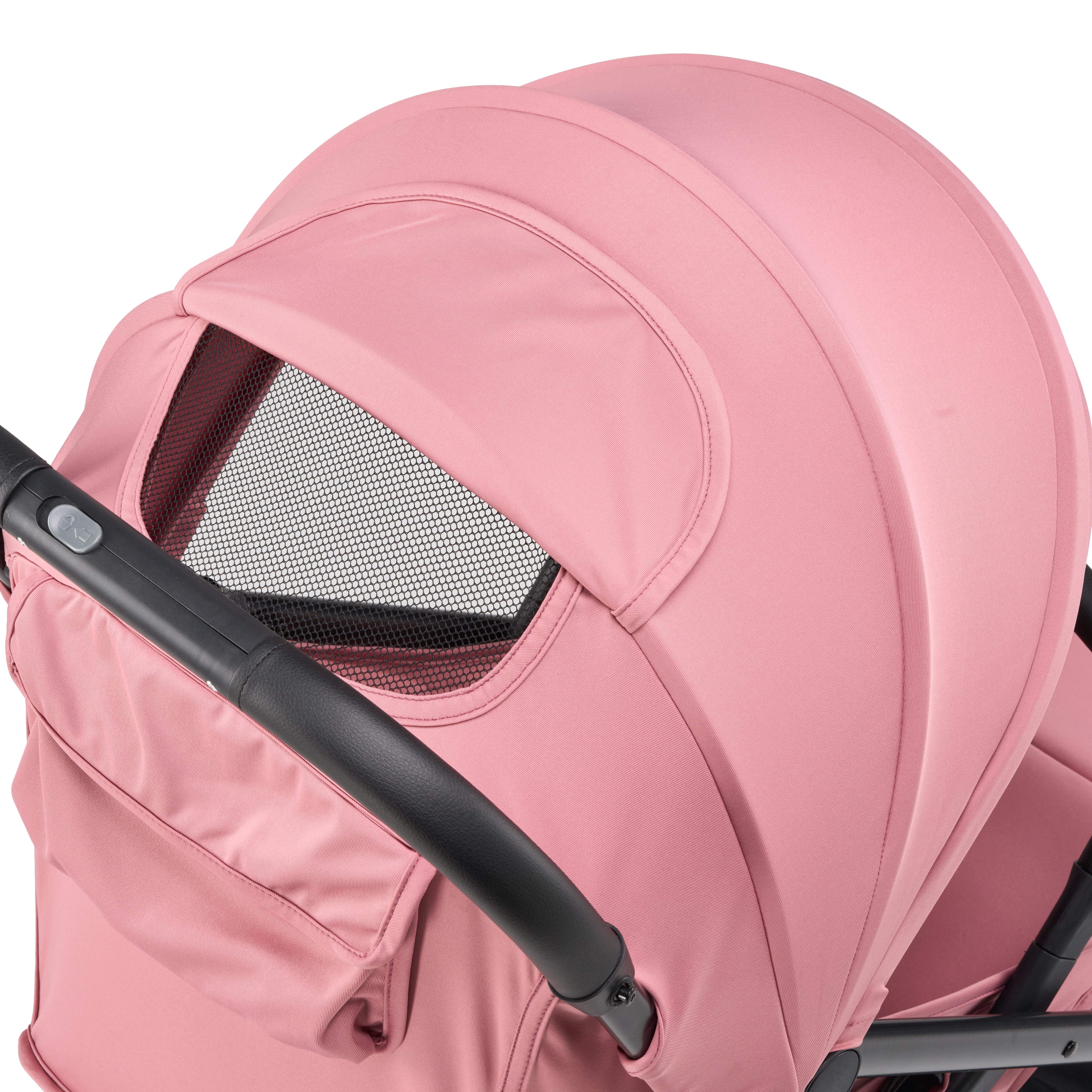 Parent's Choice Quick Fold Baby Stroller with Full-reclining Backrest, Compact and Lightweight Design for travel convenience, Dusty Rose, Pink
