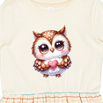thumbnail image 4 of Inktastic Cute Owl Holding a Heart Girls Toddler Dress, 4 of 5