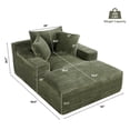 thumbnail image 5 of Wiilayok 68.5"D x 50"W Oversized Boneless Chaise Lounge Chair,High Density Sponge with Super Strong Rebound，Corduroy Fabric Cloud Sofas Couches for Living Room, No Assembly ( Olive Green ), 5 of 8