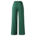 thumbnail image 3 of Aayomet Wide Leg Pants for Women Women Cotton Loose Wide Leg Pants High Waist Dress Pants for Women Business Casual Long,Green L, 3 of 5