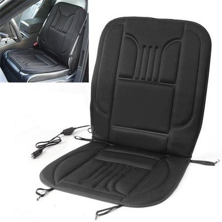 - 1/2Pcs Car Truck Vehicle Heated Pad Electric Heated Hot Front Seat Cushion Cover Warmer Winter Black