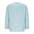 thumbnail image 5 of VERUGU Mens Casual Long Sleeve Drawstring Henley Shirts Fall Winter V-Neck Blouses Solid Loose Basic Tops with Pocket Light Blue 3XL, 5 of 6