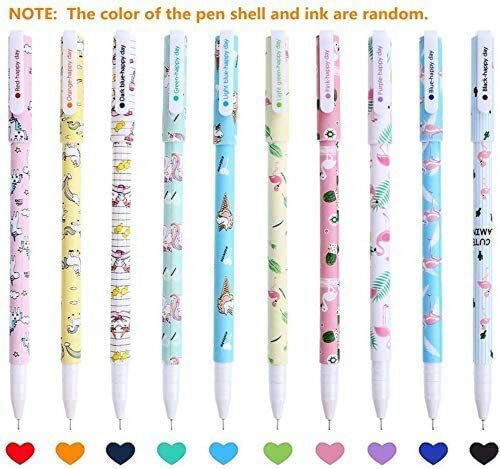 SPECOOL 10Pcs Unicorn Pens with Pencil Case School Gift for Girls