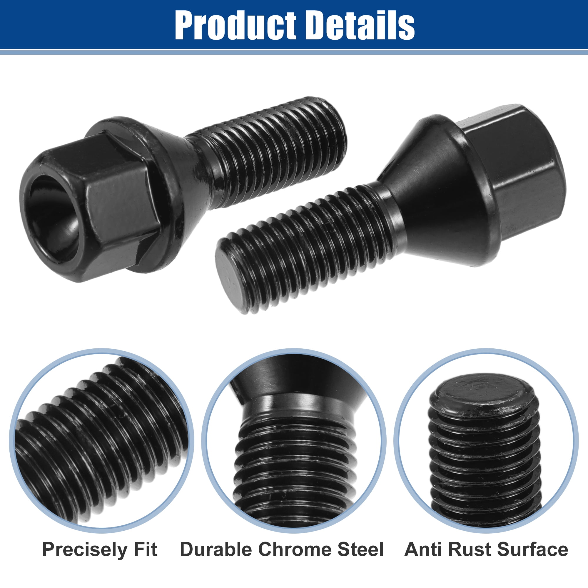 Unique Bargains M12x1.5 Car Wheel Lug Bolt Nut Fit for BMW E46 E90 E39 No.36136781150