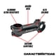 thumbnail image 4 of Potencia MTB de Aluminio 31.8 90mm 7 Grados Negra para Bicicleta JAMER 25425, 4 of 5