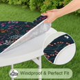 thumbnail image 5 of Pioneer Flower Floral Print Pattern Round Fitted Tablecloth with Elastic Edge,Dining Table Cover Waterproof,Outdoor Round Tablecloth for Camping,Dining,Indoor and Outdoor, 5 of 7