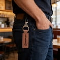 thumbnail image 3 of Yunuuuoa Custom Engraved Leather Keychain Set with Double Key Rings, Promotional Business Gift for Corporate Events, Employee Recognition, Customized Wear-Resisting Etched Leather Key Holder, 3 of 6
