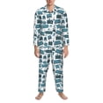 thumbnail image 3 of Fotbe Modern Furniture Pijama de Hombre con Estampado de Manga Larga, Conjunto de 2 Piezas, Ropa de Dormir Suave y Cómoda con Bolsillos-Small, 3 of 7