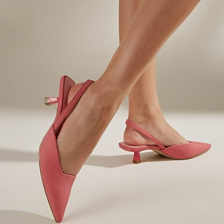 

Chic Women s All-Season Slingback Kitten Heels | Lightweight Stiletto with Elegant Pointed Toe