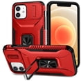 thumbnail image 1 of Funda para GANGXUN iPhone 12 - Soporte metálico, Función magnética, Rojo, 1 of 5
