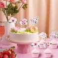thumbnail image 4 of 24Pcs Cherry Blossom Cupcake Toppers, Pink Sakura Cupcake Picks Birthday Baby Bridal Shower Decoration Flower Theme Party Supplies for Girls Women, 4 of 6