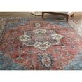 thumbnail image 3 of Feizy Percy Transitional Medallion, Red/Blue/Ivory, 5'3" x 7'6" Area Rug Easy Care Fade Resistant Sheen Bohemian & Eclectic Oriental Floor Rug for Living room Bedroom, 3 of 12
