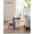 thumbnail image 2 of Árbol para Gatos, Rascador con Plataforma Acolchada, con Tronco de Sisal, para Gatitos, Gris Ahumado, 2 of 9