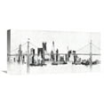 thumbnail image 1 of Global Gallery Avery Tillmon 'Bridge and Skyline Silver' Canvas Wall Art, 1 of 4