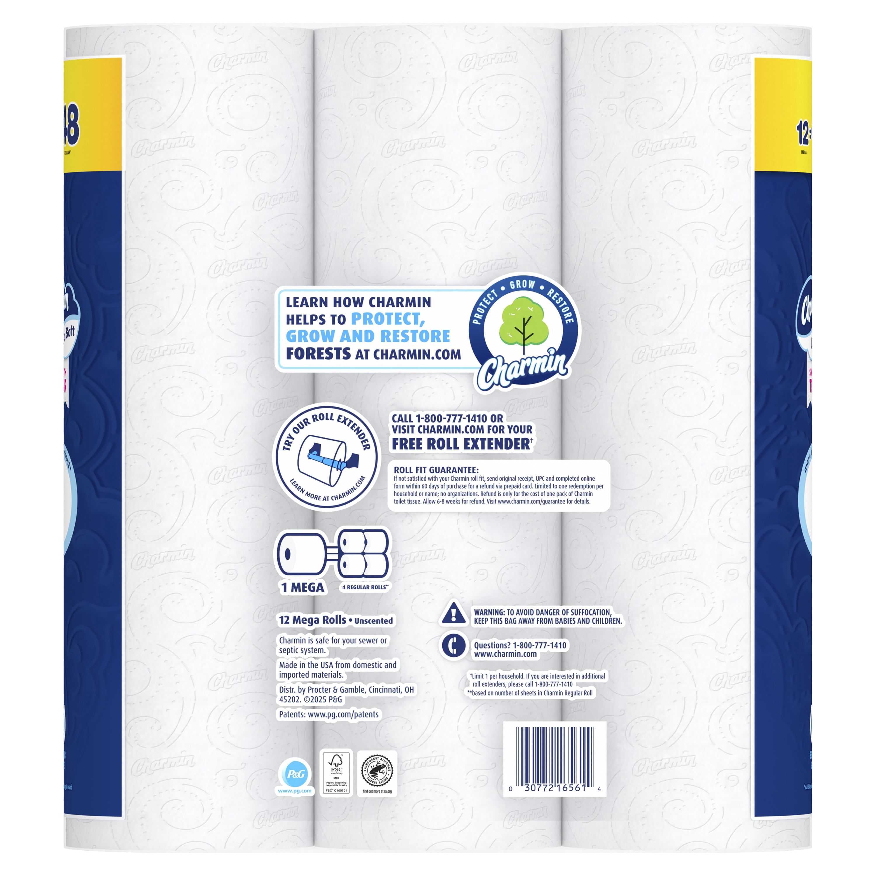 Charmin Ultra Soft Toilet Paper, 12 Mega Rolls, 2-Ply Bath Tissue