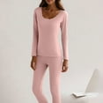 thumbnail image 4 of purcolt Womens Plus Size Long Johns Thermal Underwear Long Sleeve Fleece Lined Tops and Leggings Warm Winter Pajama Set, 4 of 9