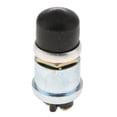 thumbnail image 1 of Interruptor de Botón Momentáneo 1NO1NC Carcasa de material acero Inoxidable Plateado Azul de 12 V Adecuado para Orificio de Montaje de 19 Mm 3/4 Cola Interruptor de botón pulsador momentáneo, 1 of 6