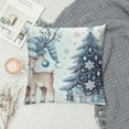thumbnail image 2 of Blue Throw Pillow Covers Pillow Cases Winter Holiday Decorative Cushion Cases for Sofa Couch Living Room, 2 of 5