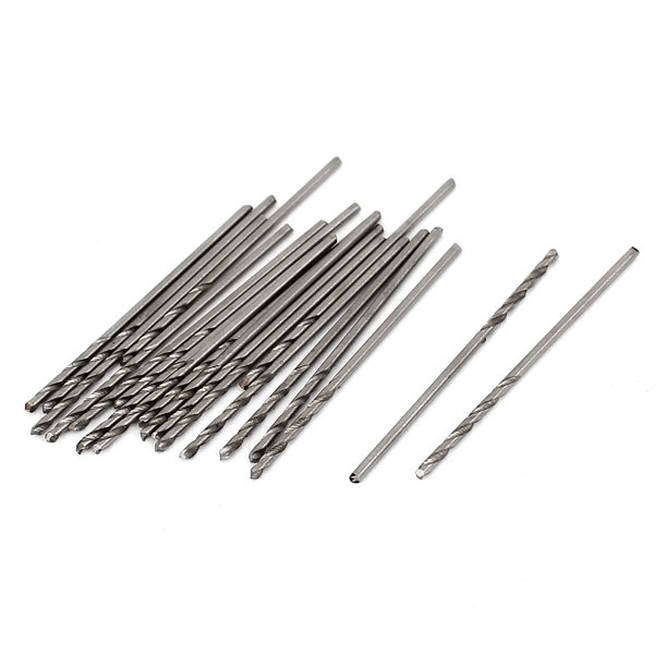 Unique Bargains 20 Pcs Straight Shank 1.1mm Dia HSS Twist Drilling