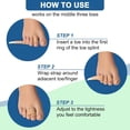 thumbnail image 4 of Overlapping Toes Support, Toe Corrector Wraps For Men And Women, Fabric Toe Splints Align Hammerheads, Non-Slip Design Prevents Slippage, Washable And Reusable Toe Protection (20Pcs), 4 of 6