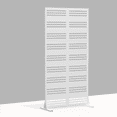thumbnail image 2 of MAYEERTY 72"x35"x16" Outdoor Privacy Screen with Stand Metal Balcony Decorative Screen,White, 2 of 10