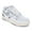White/Gray, variant on PONY Mens M100 Low Genuine Leather Premium Lace Up Athletic Sneaker Shoe