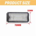 thumbnail image 4 of For Fiat Abarth 500 2007 2008 2009 2010 2011 2012 2013 2014 2015 2016 2017 2018 Error Free Canbus LED Number License Plate Light, 4 of 6