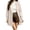 Beige, variant on Women's Plush Fleece Coats Open Front Long Sleeve Cable Embossed Hooded Cuffed Midi Jackets Casual Thick Warm Winter Loungewear Cardigan Coat
