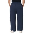 thumbnail image 4 of DARING DIVA Women's Plus Palazzo Stretchy High Waisted Wide Leg Pants 1X Navy Blue, 4 of 6