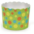 thumbnail image 1 of Welcome Home Brands MS8803 Green Dot Paper Baking Cup 5.1-Ounce Volume, 2.3 Inch Diameter x 2 Inch High - Pack of 100, 1 of 1