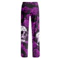 thumbnail image 5 of Clossjun Halloween Pajama Pants for Women Cozy Wide-Leg Novelty Holiday Pumpkin Ghost Bat Print Bottoms Nightwear M, 5 of 6