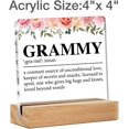 thumbnail image 2 of Grammy Gifts From Granddaughter Grandson, Gifts for Grandma Birthday Christmas Mother's Day, Grammy Definition Clear Acrylic Desk Decorative Sign for Home Bedroom Decor, 4x4 Inch, 2 of 4