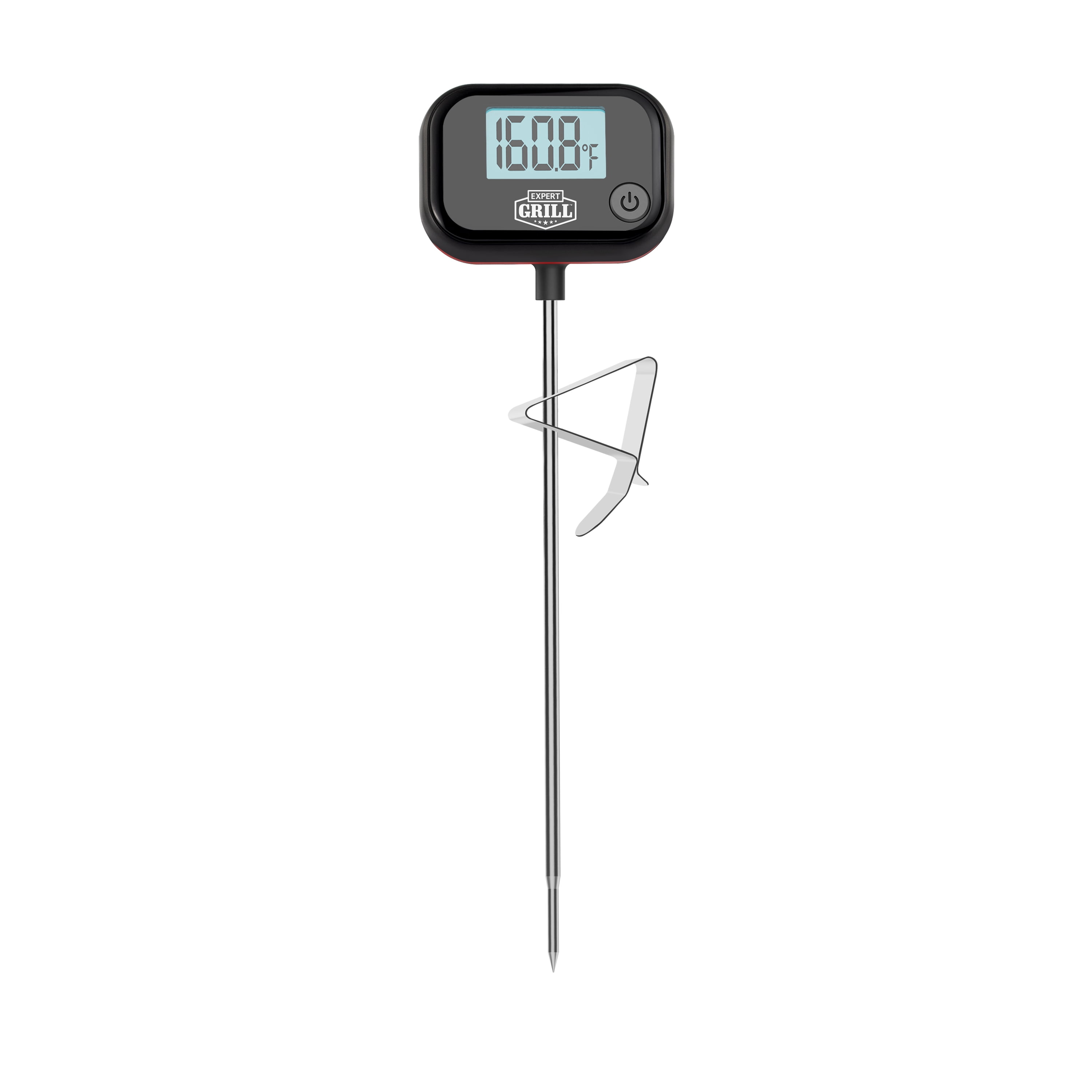 Expert Grill Waterproof Digital Fry Thermometer with Pot Clip