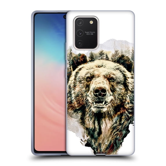 Head Case Designs Officially Licensed Riza Peker Animals Bear Soft Gel Case Compatible with Samsung Galaxy S10 Lite