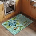 thumbnail image 3 of Blue Spring Floral Large Area Rugs for Bedroom Living Room, Soft Non Slip Carpet Bedside Rug, Green Summer Botanical Butterfly Rectangular Floor Cover Kitchen Accent Rug 2'x3' for Dining Room/Office, 3 of 9