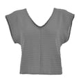 thumbnail image 1 of Blusa George para Mujer, Kimona Boxy Escote V con Corte en Delantero Gris Talla EG, 1 of 4